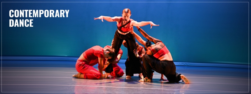 Dancers perform contemporary dance