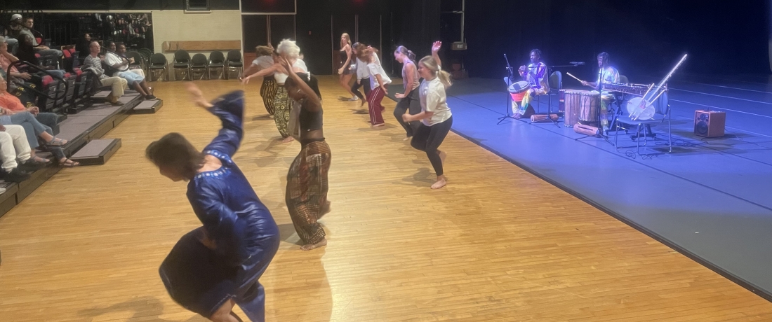 Yeli Ensemble teaches dance master class to UGA students.